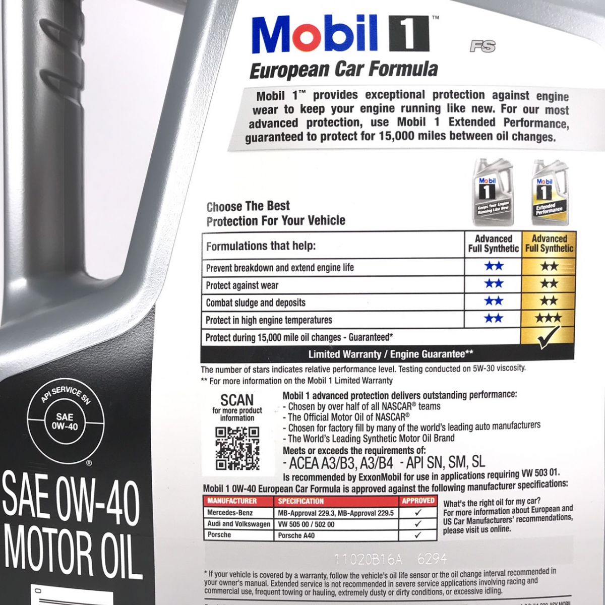 Mobil 0w-40全合成機油 5QT 4.73L包裝 