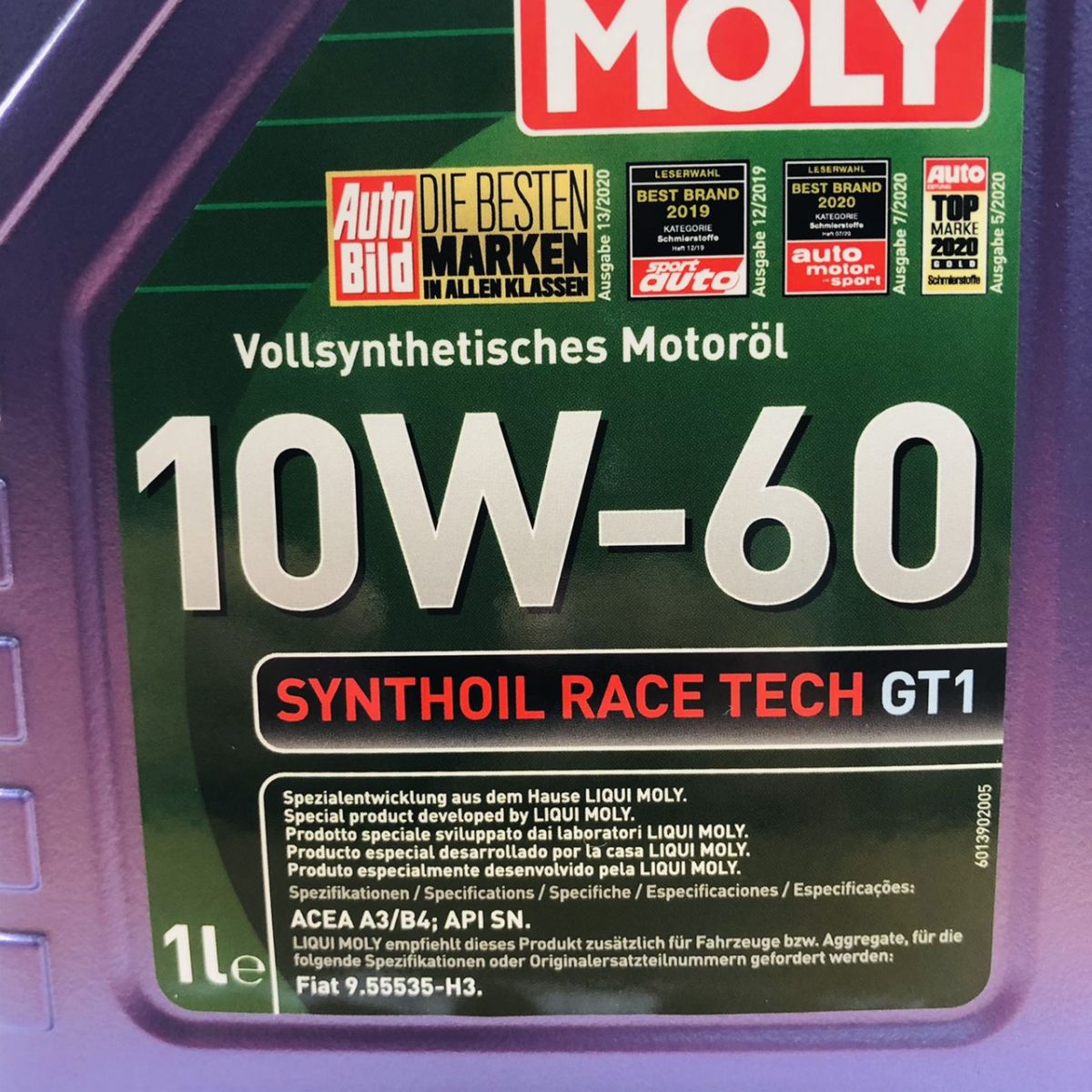 LIQUI MOLY GT1 10W-60 LM 全合成機油  