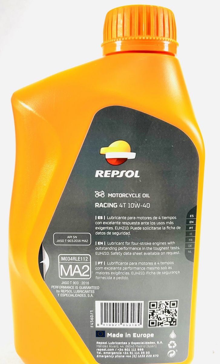 REPSOL RACING 4T 10W-40全合成機油 機車